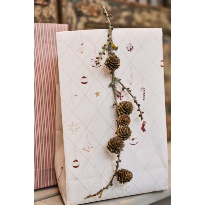 Gavepose med julemotiver rød