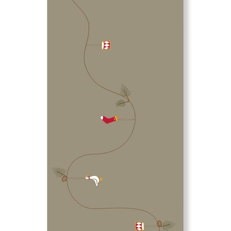 Servietter med julepynt