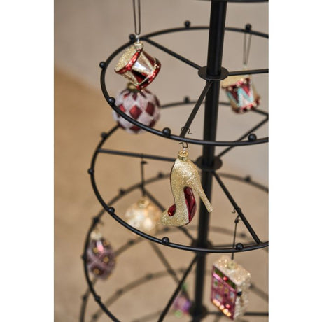 Dekorationstræ med glaspynt fra Speedtsberg.