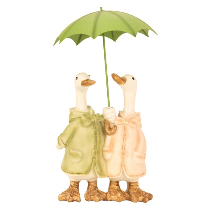 Gæs med paraply 28 cm høje