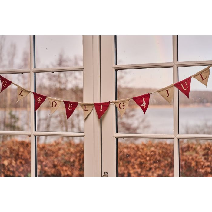 Guirlande med 'Glædelig Jul' 215 cm