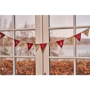 Guirlande med 'Glædelig Jul' 215 cm