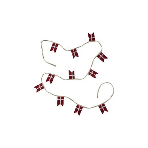 Flagranke med 11 splitflag i stof 215 cm