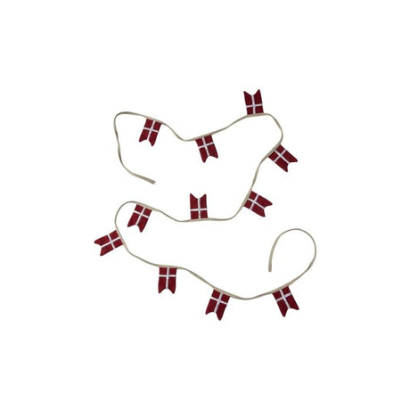 Flagranke med 11 splitflag i stof 215 cm