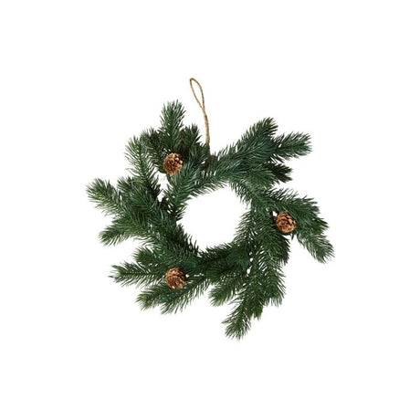 Krans med gran og kogler 30 cm i dia