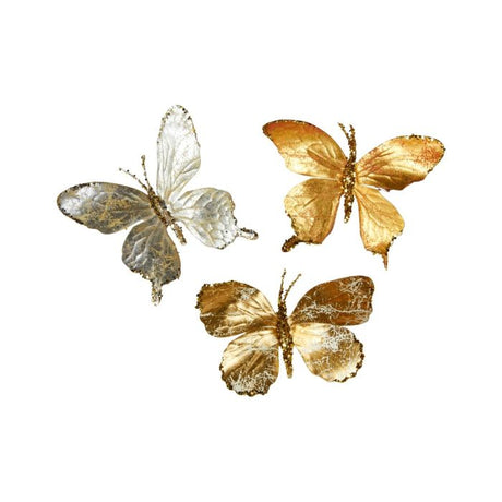 Sommerfugle med klips i tre nuancer fra Speedtsberg.