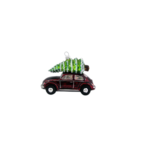 Julekugle VW folkevogn med juletræ