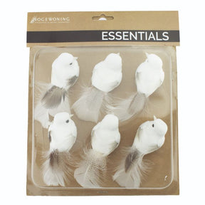 Hvide fugle på klips 6-pak