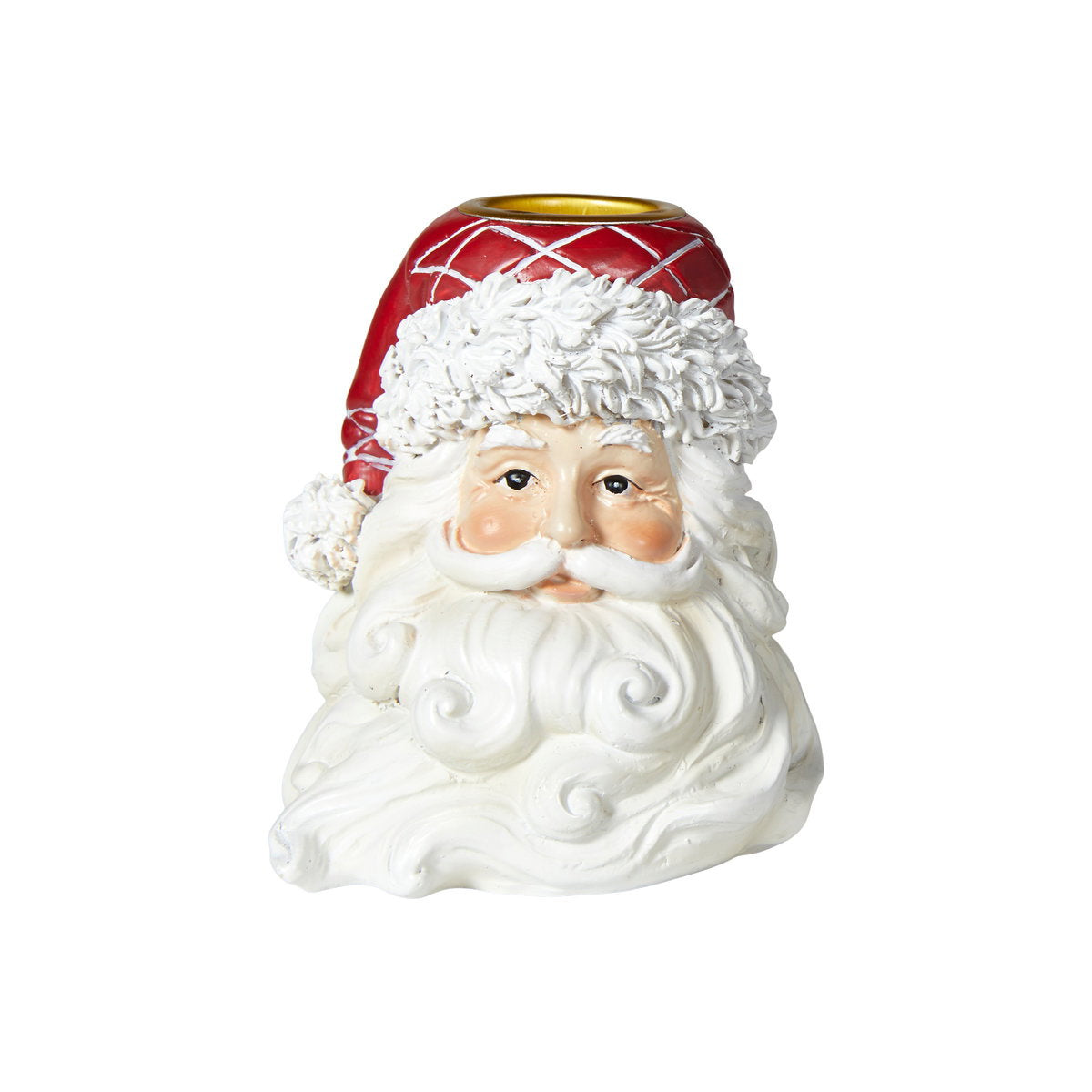 Ljusstake med tomte för kronljus i polyresin från Speedtsberg