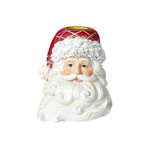 Ljusstake med tomte för kronljus i polyresin från Speedtsberg