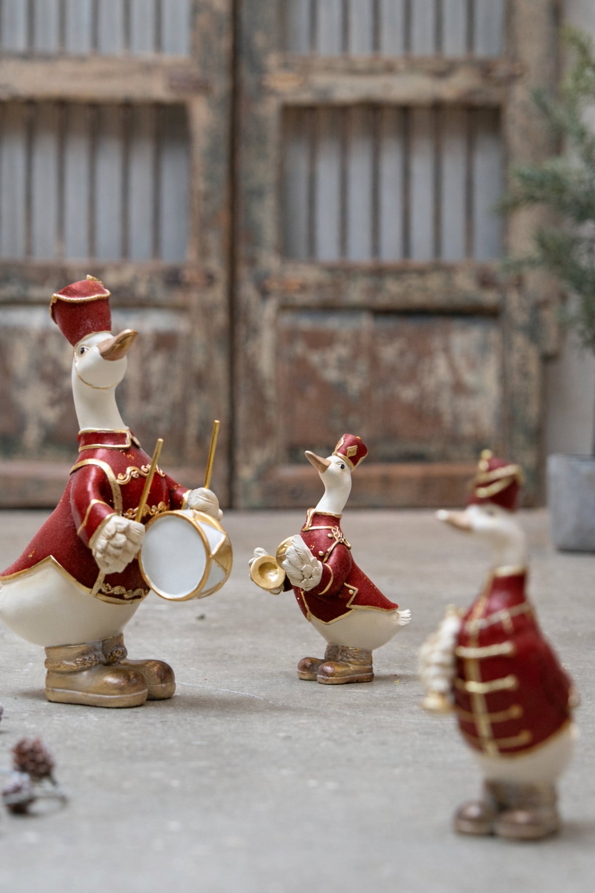 Julfigurer med instrument och andmotiv från Speedtsberg