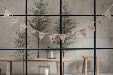 Flagranke med 12  julemotiver 225 cm lang