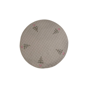 Quiltad julgransmatta med broderi, 120 cm i diameter från Speedtsberg