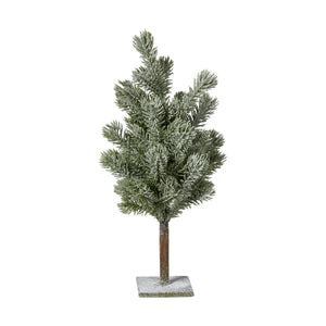 Gran på metallfot 31 cm hög med vinterligt utseende från Speedtsberg