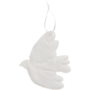 Fugl med broderi anglaise til ophæng 