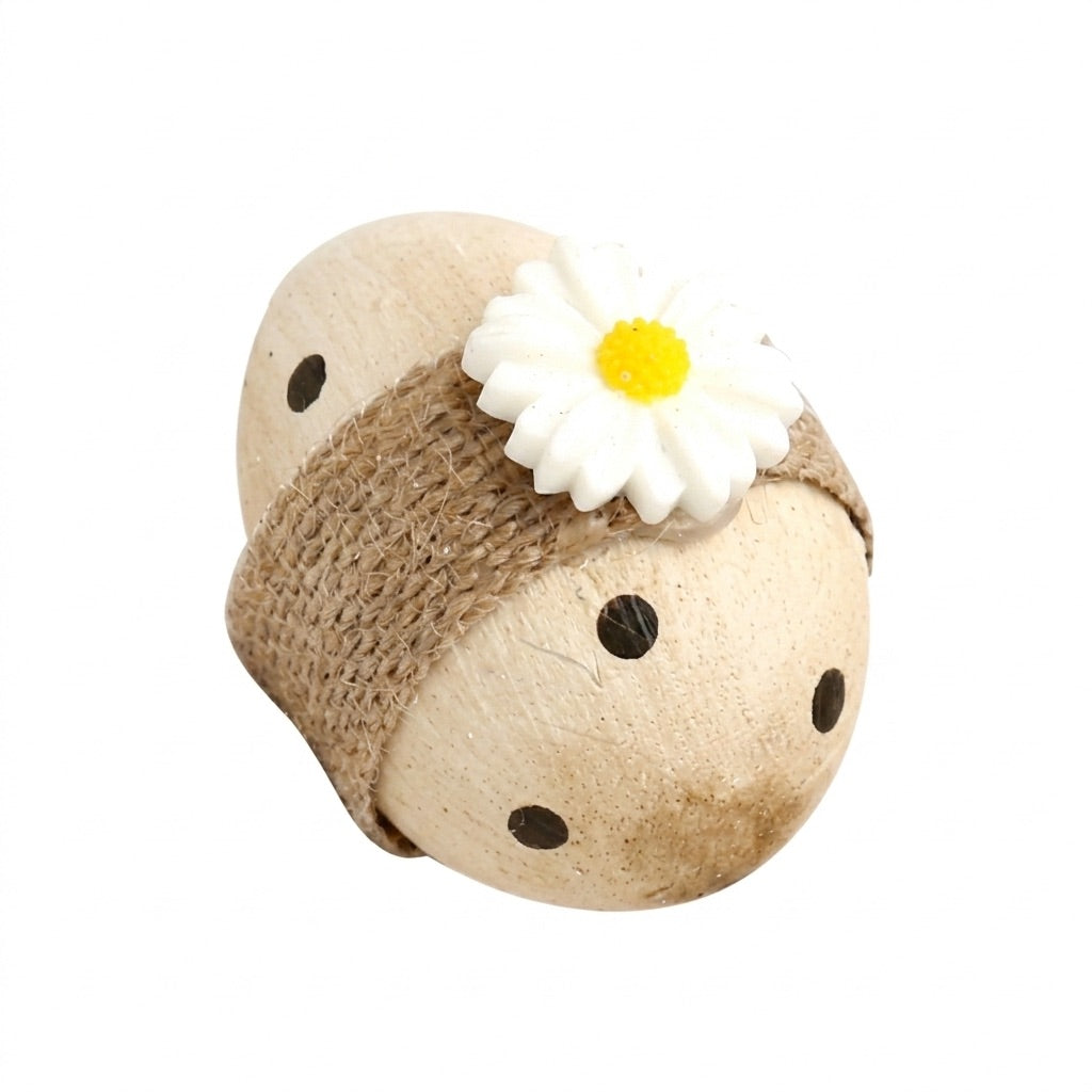 Påskägg med band & blomma 5 cm hög