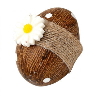 Påskägg med band & blomma 5 cm hög