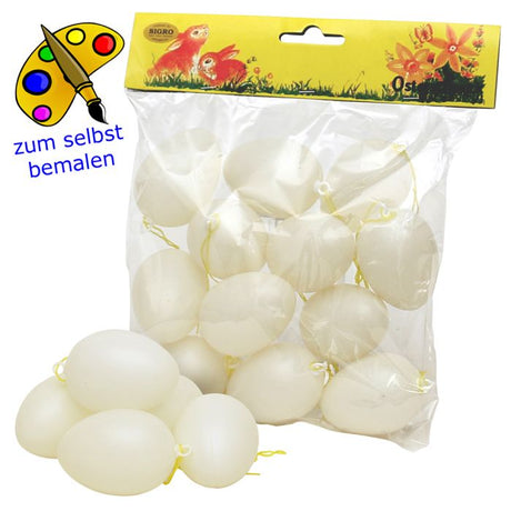 Påskeæg i plast til at male på