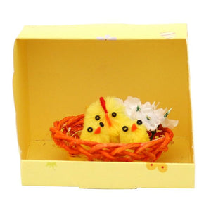 Chenille kyllinger i rede