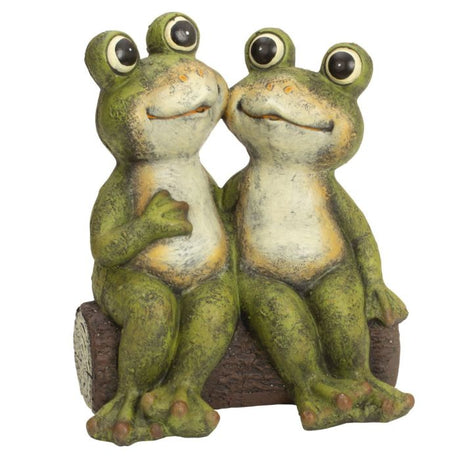 Frøer på træstamme 35 cm høje