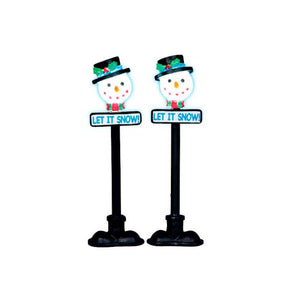 Snowman Street Lamp Set Of 2