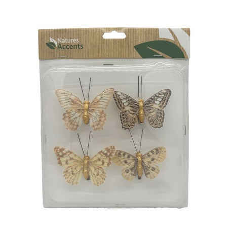 Sommerfugle med glitter 4-pak