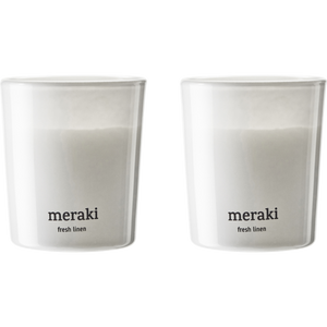 Meraki Duftlys Fresh Linen 2 pk