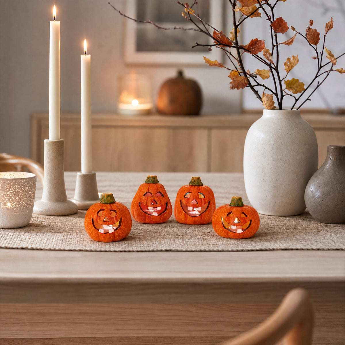 Pumpa med LED-ljus 7 cm