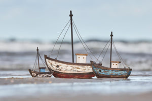 Tre skibe fra Nautico serien fra Ib Laursen i vandkant