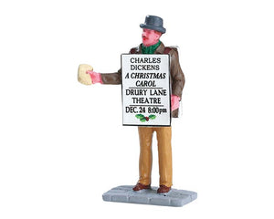 Sandwich Board Man figur til juleby fra Lemax
