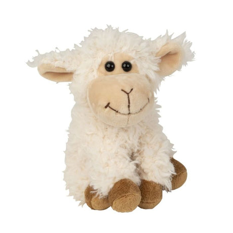 Hvidt plysfår 16 cm højt