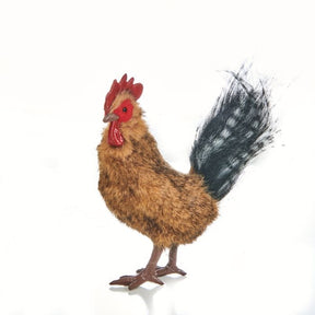 Hane med kunstpels 15 cm høj