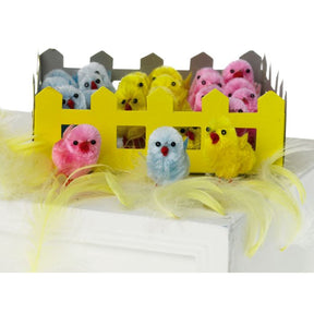 Chenille kyllinger pastelfarvede