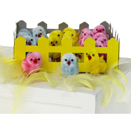 Chenille kyllinger pastelfarvede