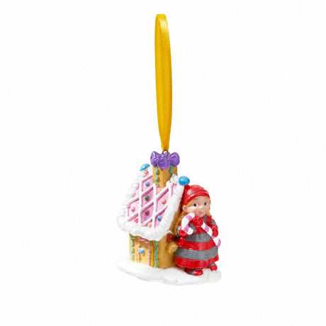 Bäbistomte i pepparkakshus 