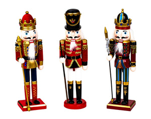 Nøddeknækker figurer i træ 31 cm høje