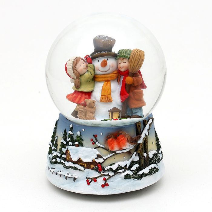 Snöglob Snögubbe och barn