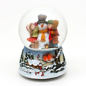 Snöglob Snögubbe och barn