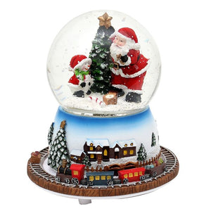 Snöglob med tåg