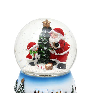 Snöglob med tåg