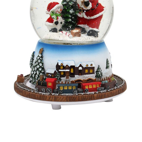 Snöglob med tåg
