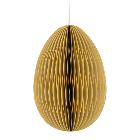 Påskeæg i papir gult 13 cm,