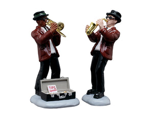 Jazz Duo figurer til juleby fra Lemax