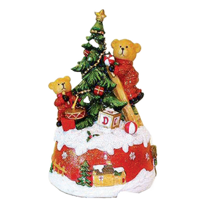 Spilledåse Bamser pynter juletræ