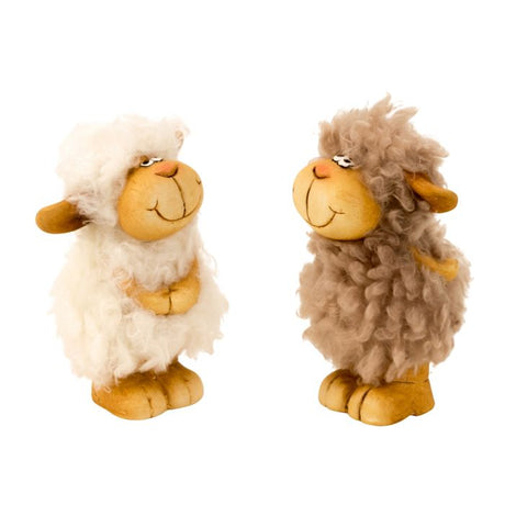 Stående får med pels 10 cm højt