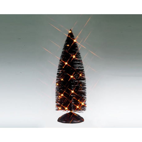 Black Bristle Tree With Orange Lights