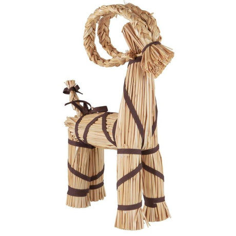 Julebuk m/brunt bånd 43 cm høj