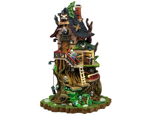 Petrified Forest Tree House hus med lys til Halloween fra Spooky Town