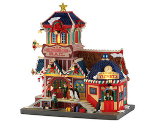 Wonderland Rail stationsbygning til juleby fra Lemax