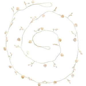 Guirlande m/hvide hjerteperler 